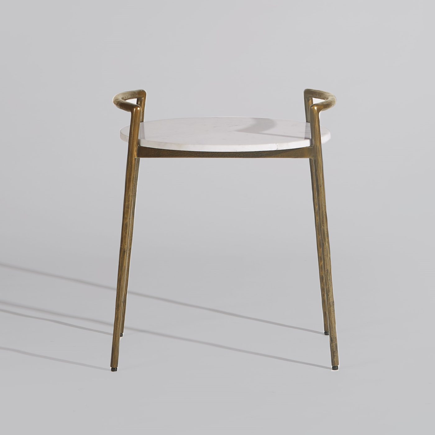 FORGED HANDLE SIDE TABLE (Honey Brass) - Image 3