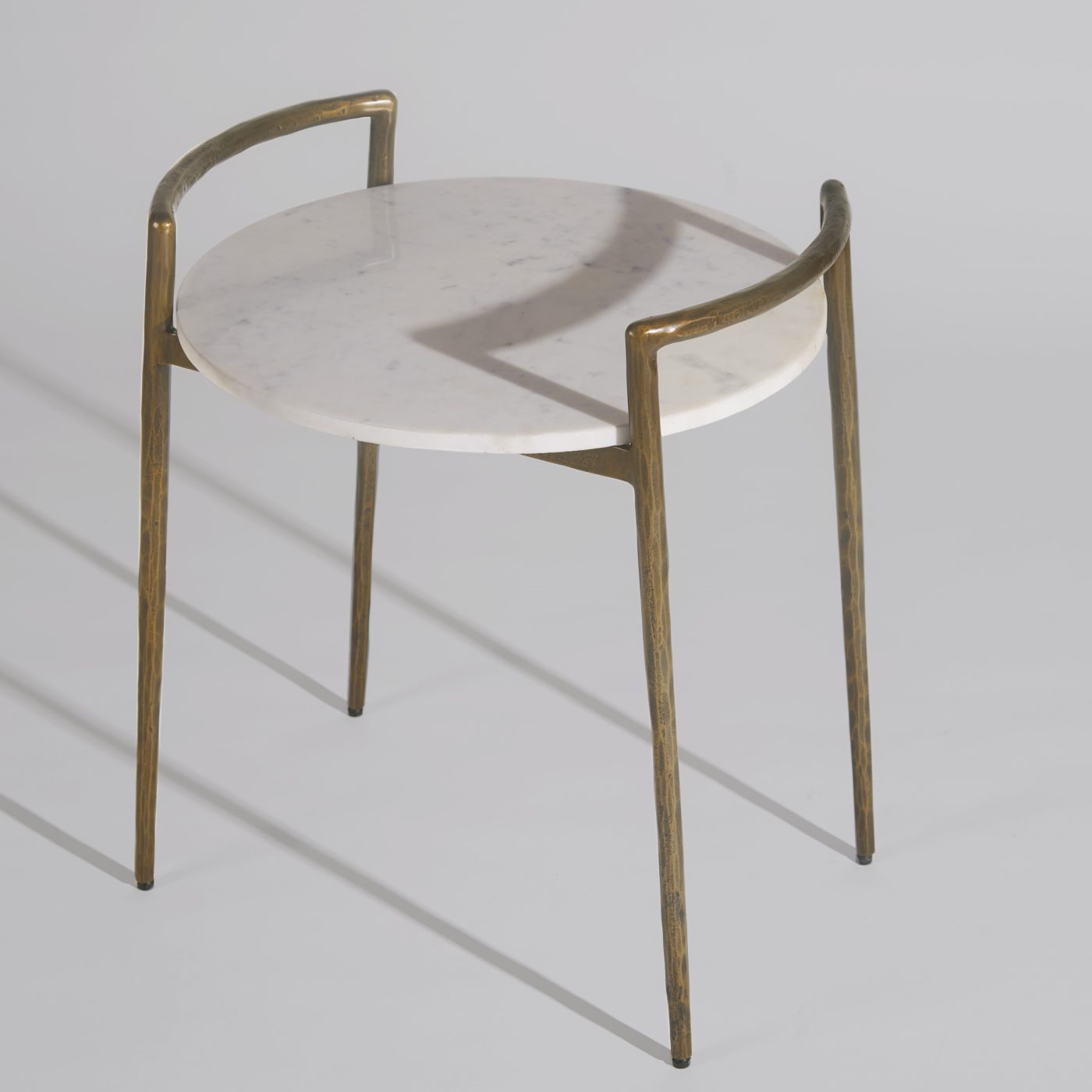 FORGED HANDLE SIDE TABLE (Honey Brass) - Image 2