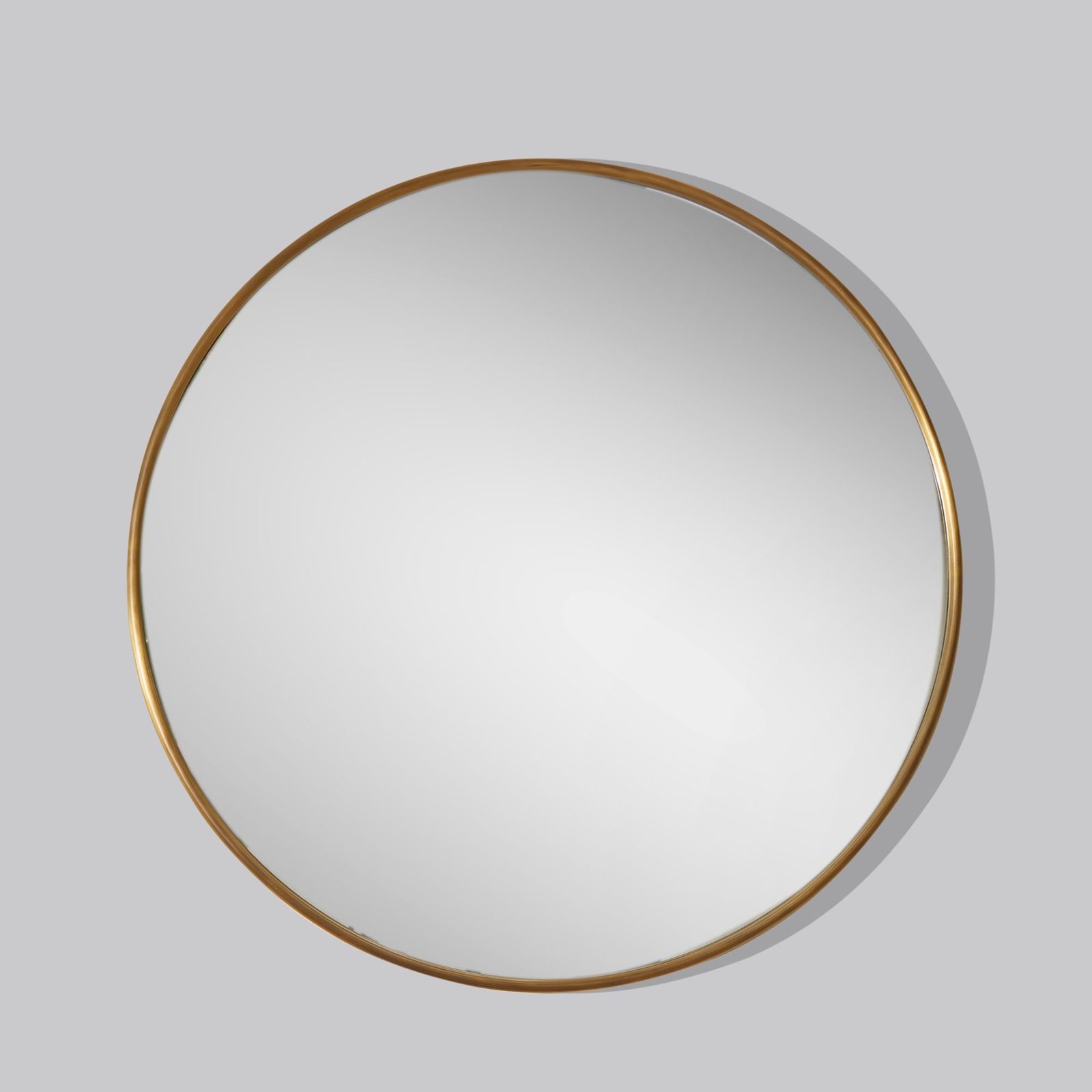 LINEAR CIRCULAR MIRROR - BRASS