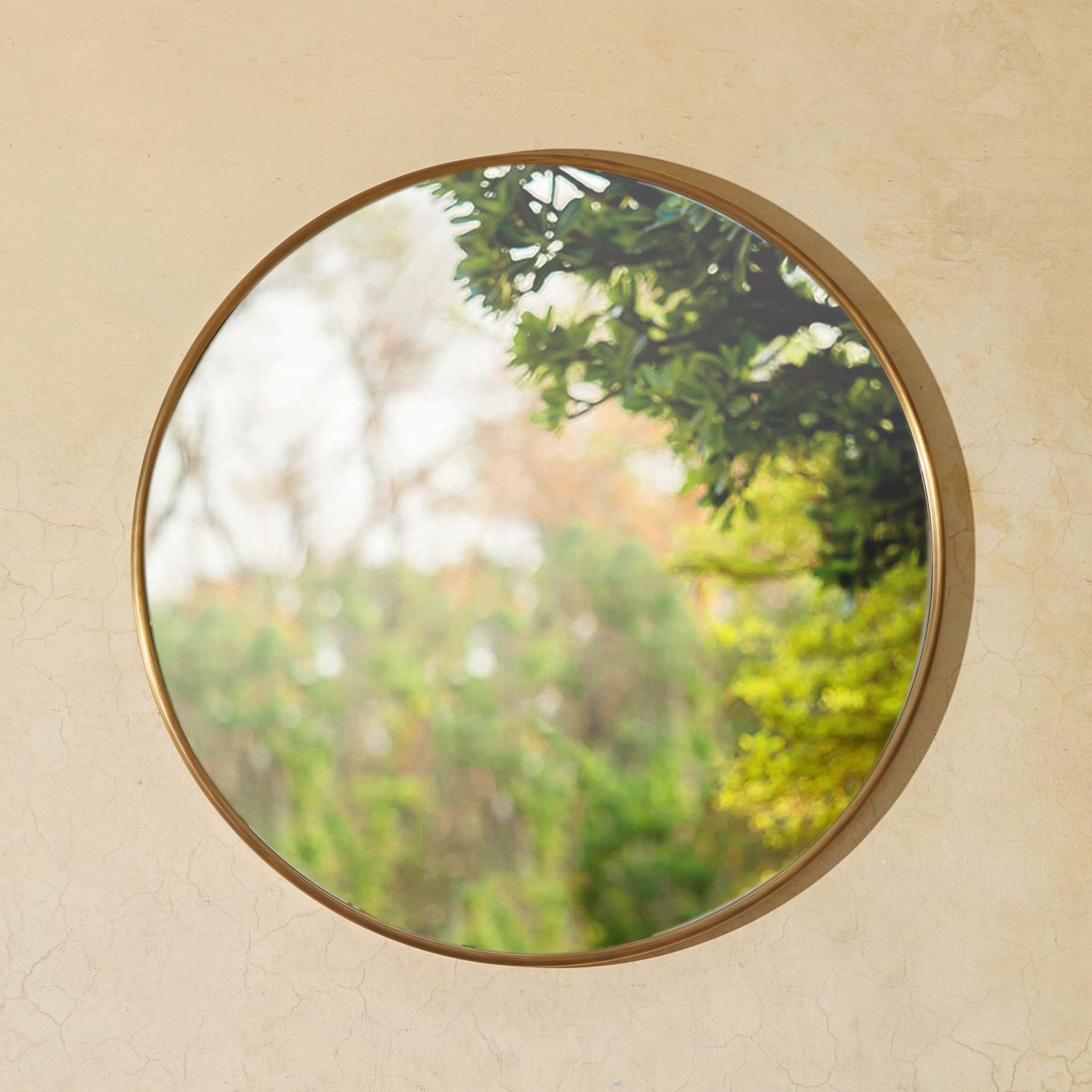 LINEAR CIRCULAR MIRROR - BRASS - Image 2